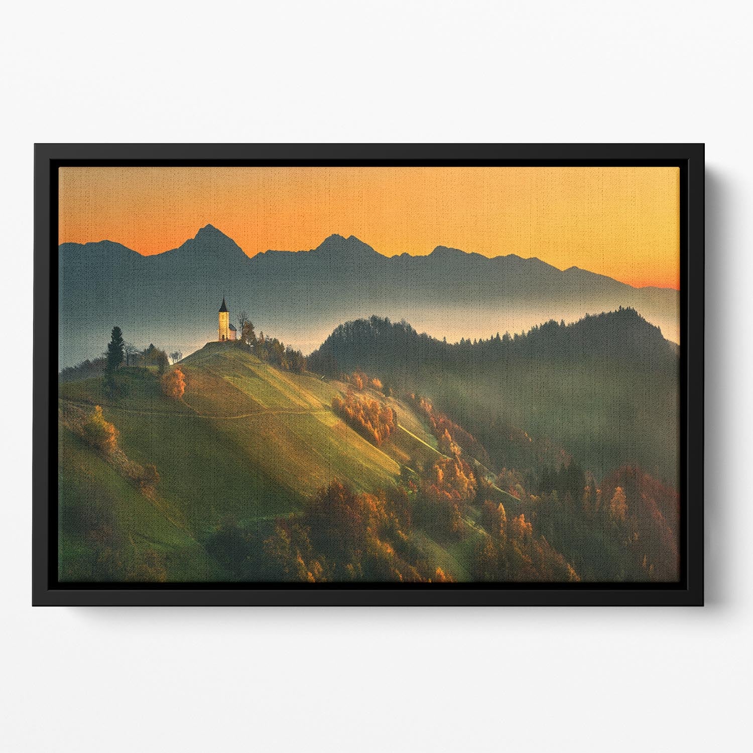 Slovenian Autumn Floating Framed Canvas - Canvas Art Rocks - 2