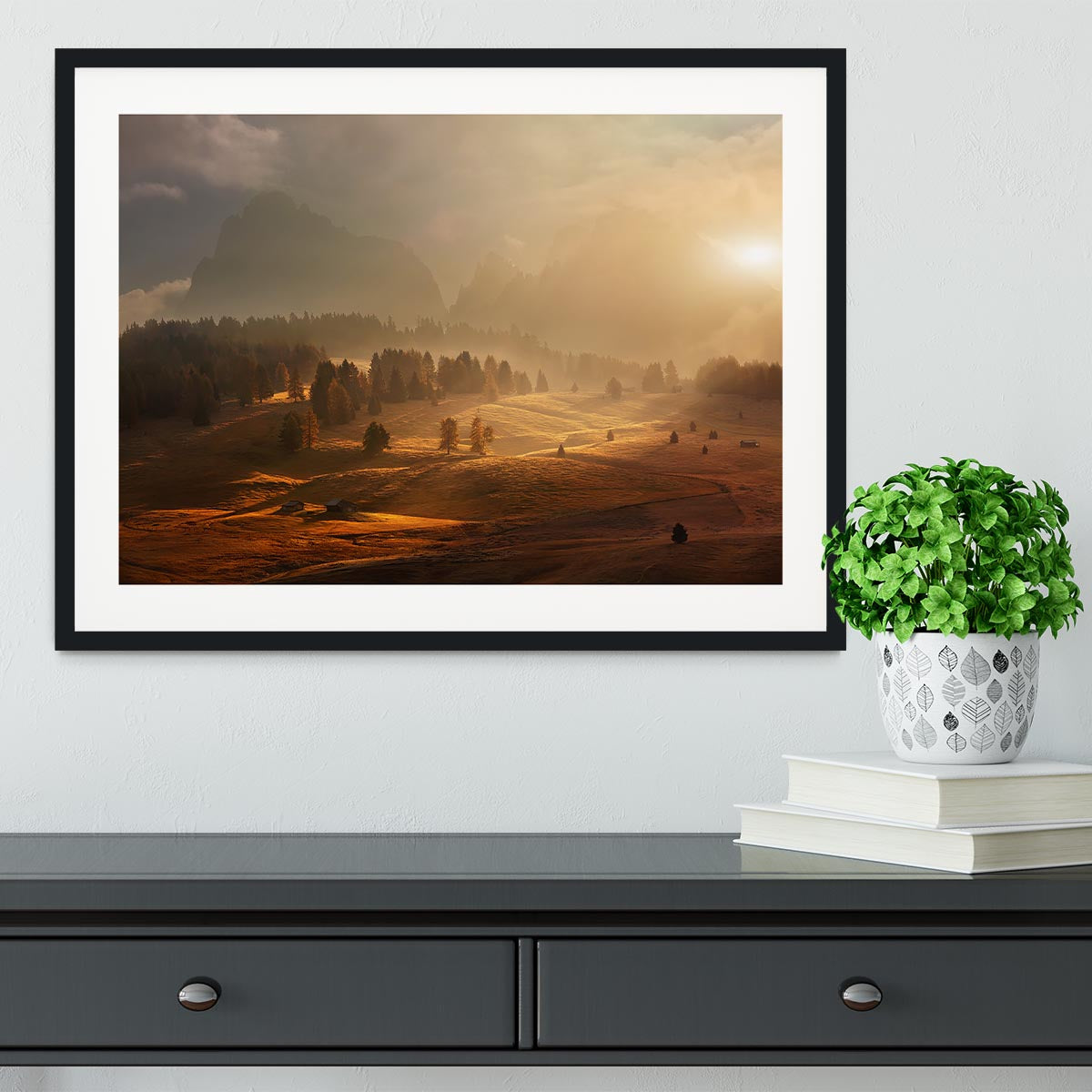 Morning On Alpine Meadow Framed Print - Canvas Art Rocks - 1