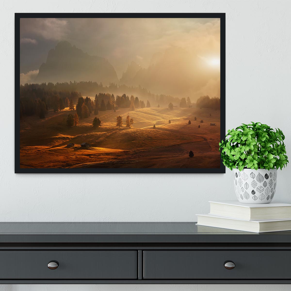 Morning On Alpine Meadow Framed Print - Canvas Art Rocks - 2