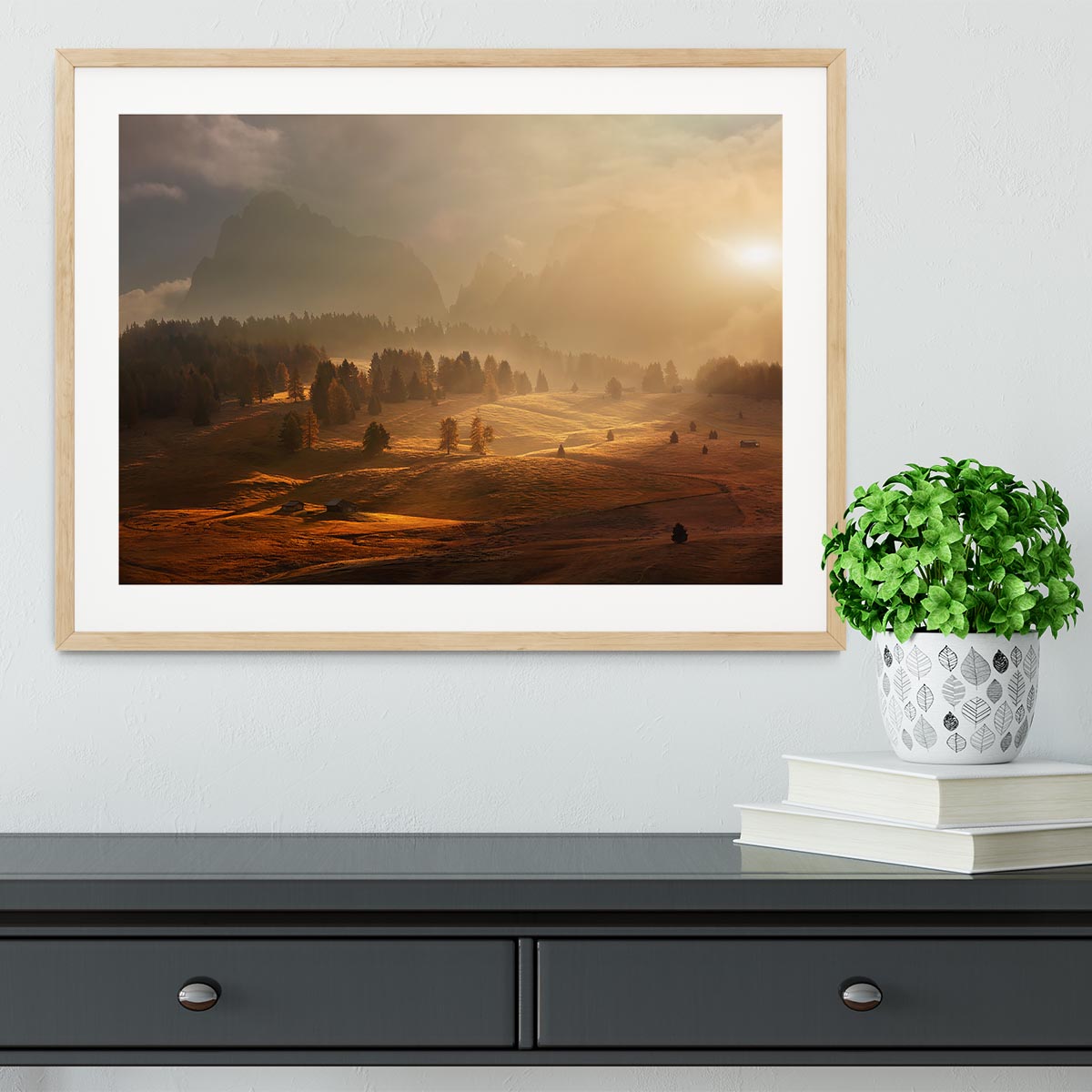 Morning On Alpine Meadow Framed Print - Canvas Art Rocks - 3