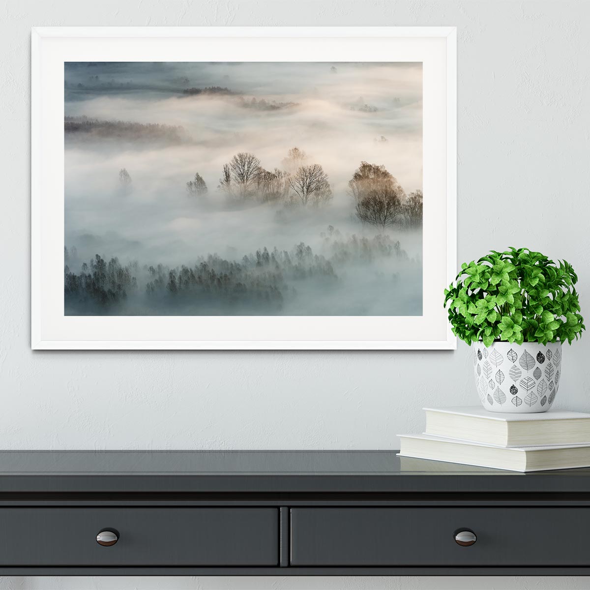 Winter Fog Framed Print - Canvas Art Rocks - 5