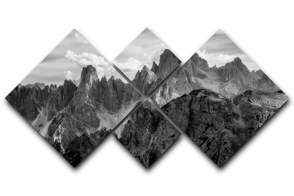 The Peaks 4 Square Multi Panel Canvas - Canvas Art Rocks - 1