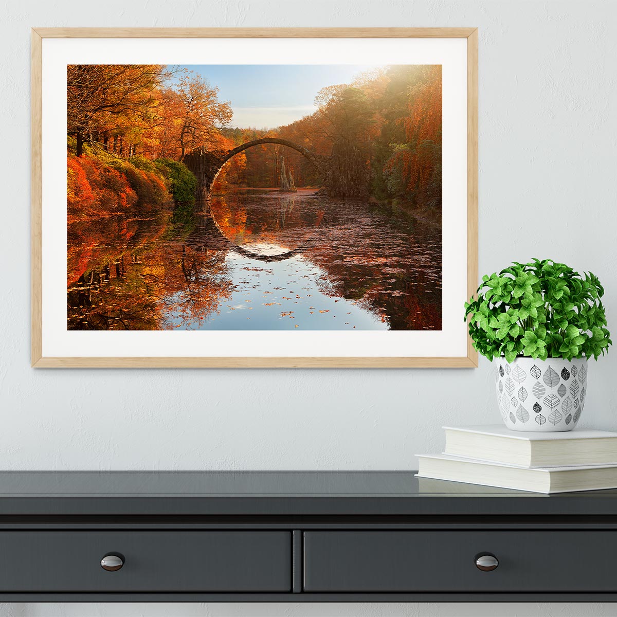 Autumn Lake Framed Print - Canvas Art Rocks - 3