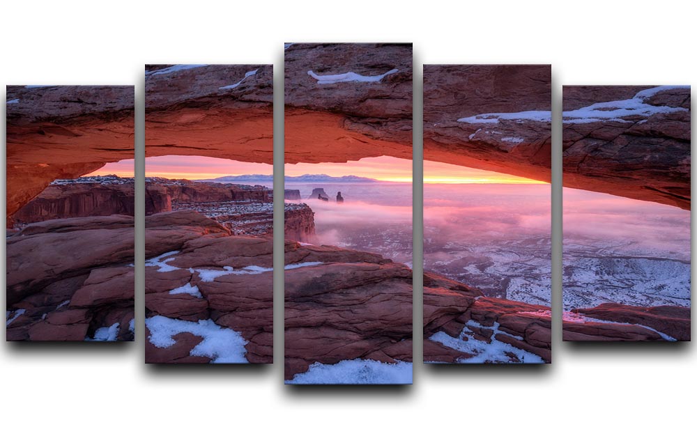 The Moment Right Before Sunrise 5 Split Panel Canvas - Canvas Art Rocks - 1