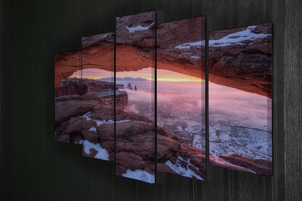 The Moment Right Before Sunrise 5 Split Panel Canvas - Canvas Art Rocks - 2