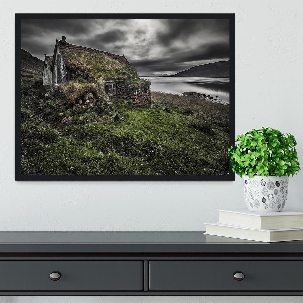 Turf And Stones Framed Print - Canvas Art Rocks - 2