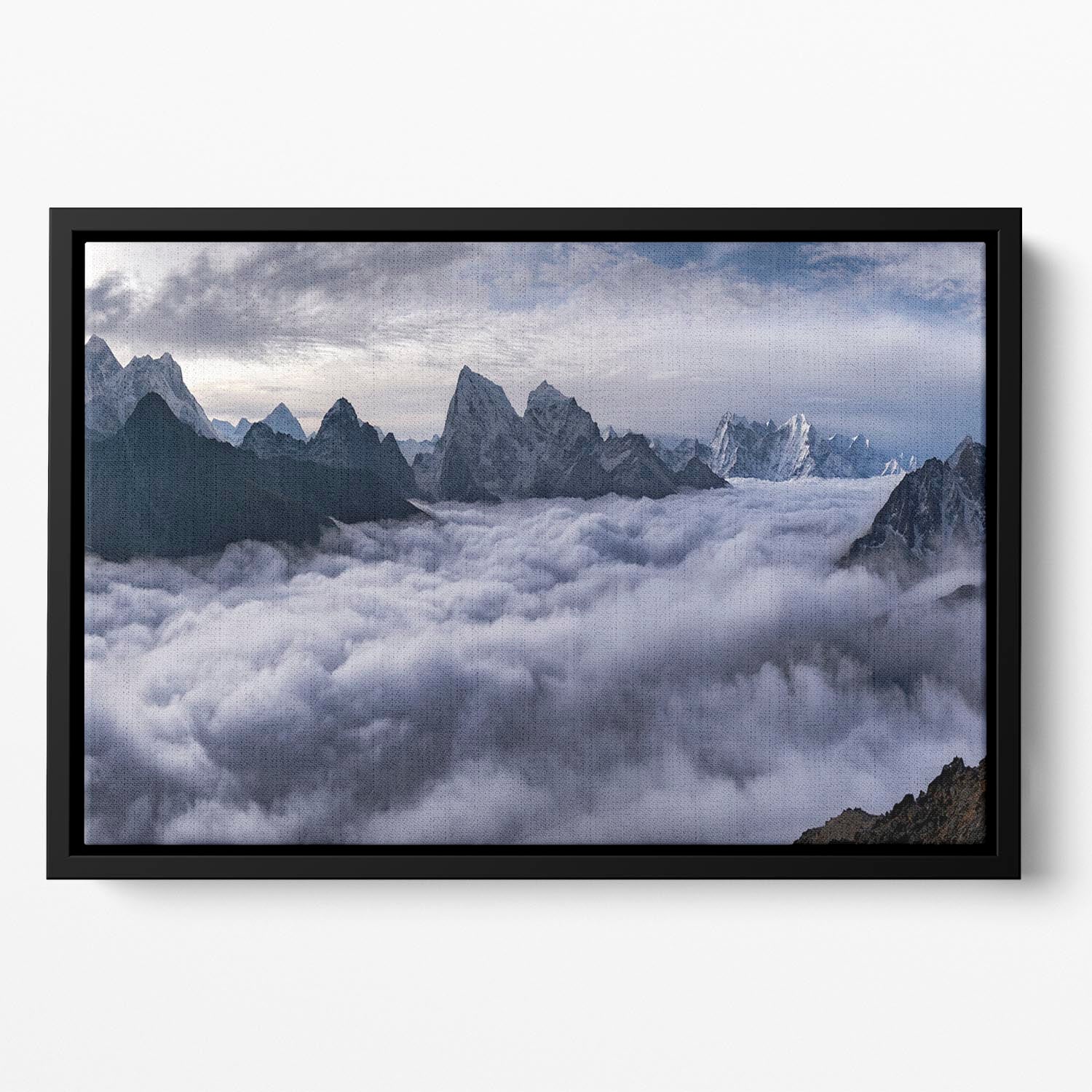 Cloud River Floating Framed Canvas - Canvas Art Rocks - 2