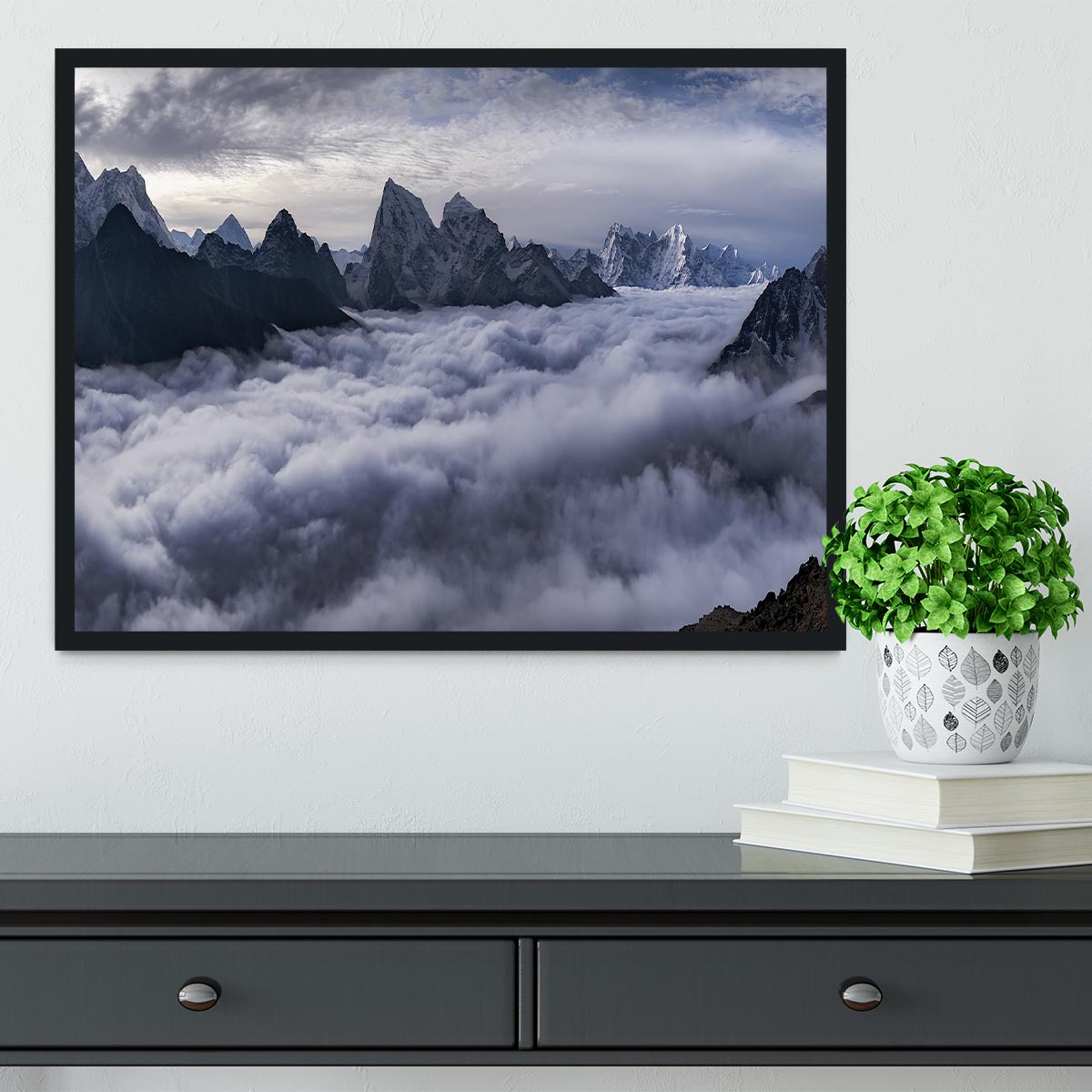 Cloud River Framed Print - Canvas Art Rocks - 2