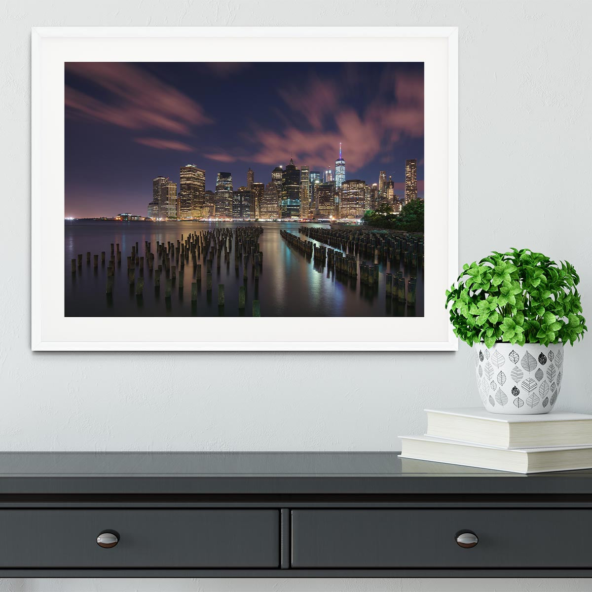 New York City At Night Framed Print - Canvas Art Rocks - 5