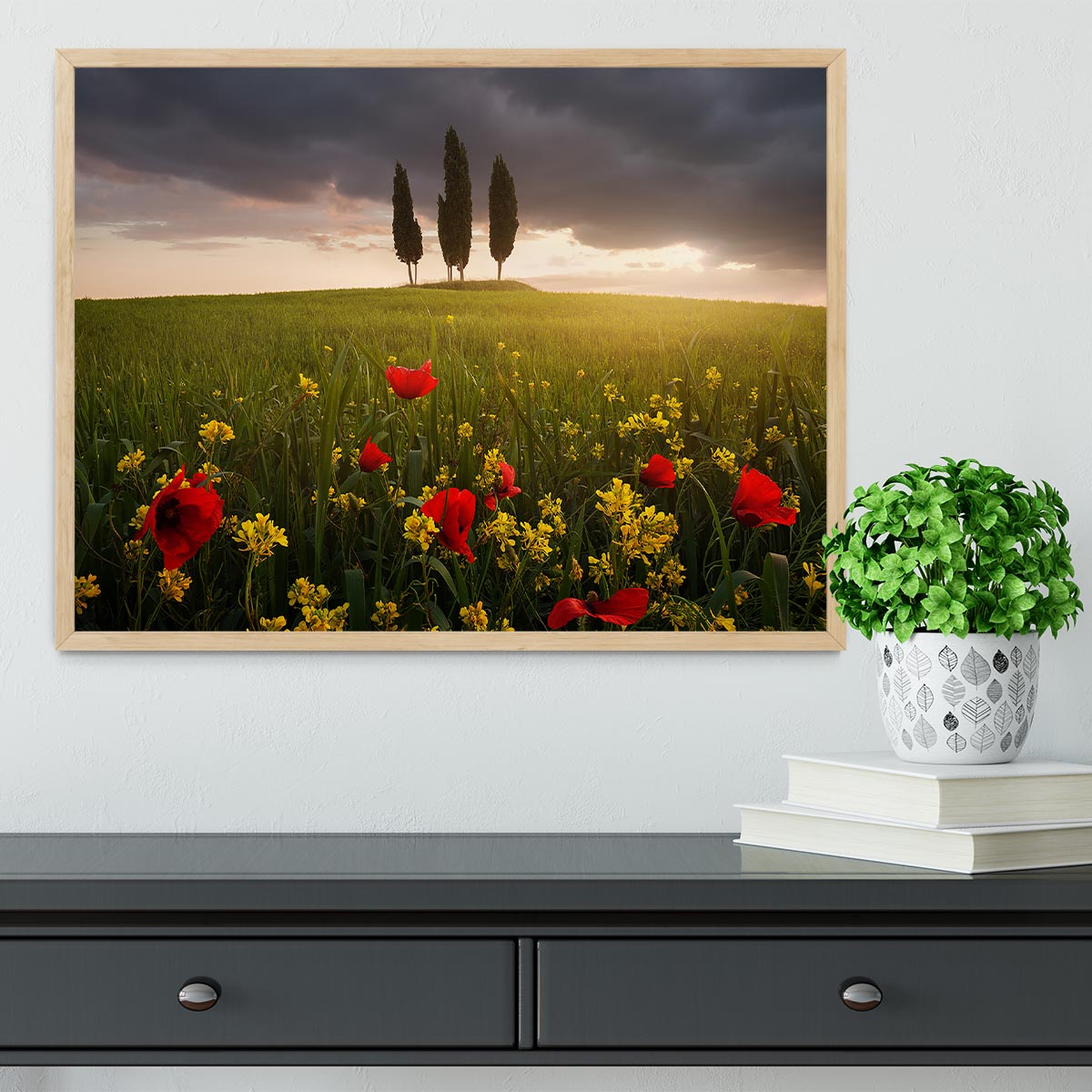 Blooming Tuscany Framed Print - Canvas Art Rocks - 4