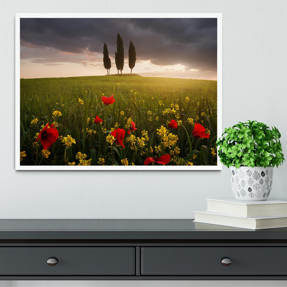 Blooming Tuscany Framed Print - Canvas Art Rocks -6