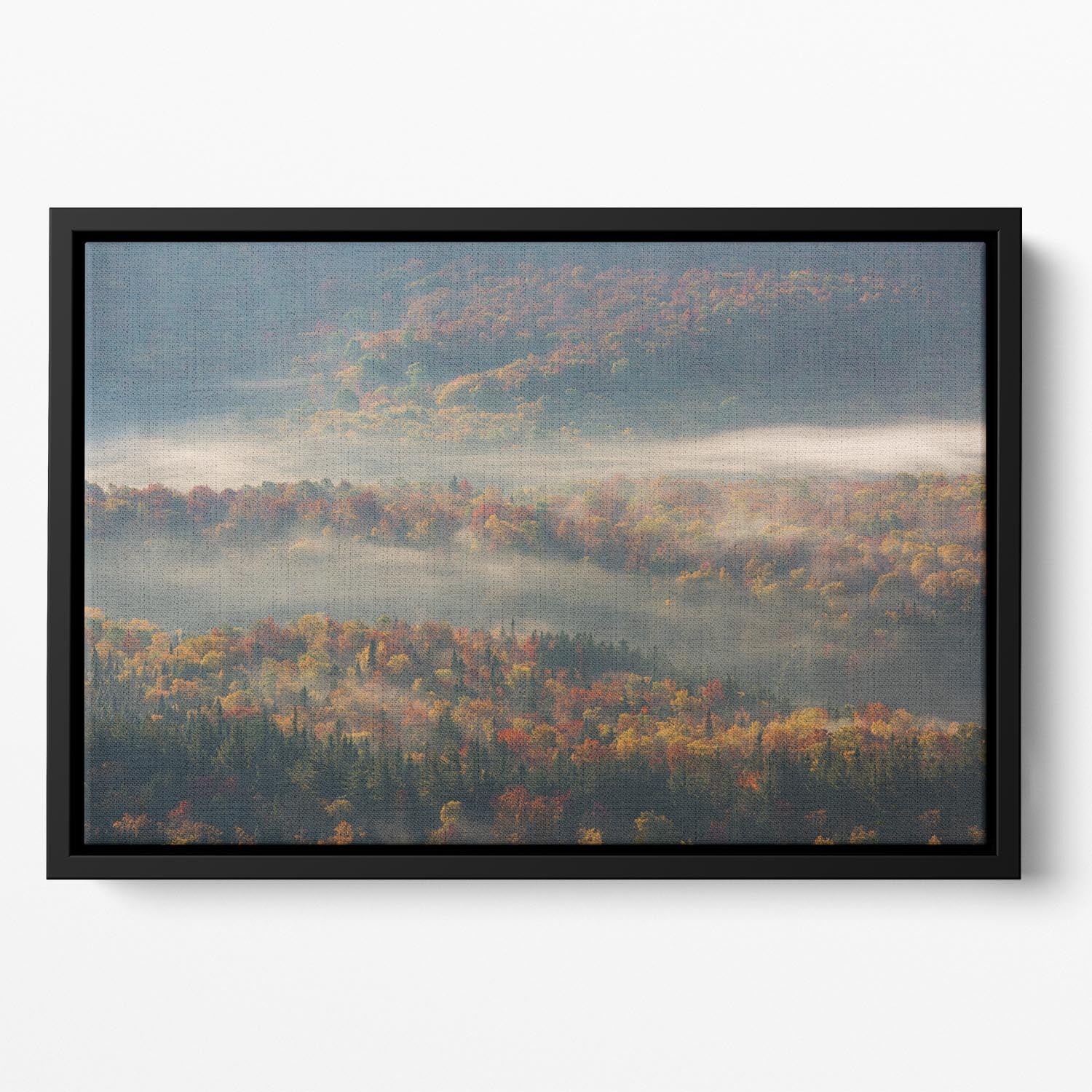 Misty Morning Floating Framed Canvas - Canvas Art Rocks - 2