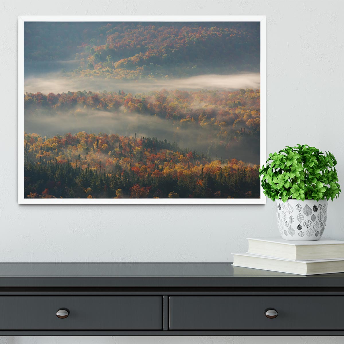 Misty Morning Framed Print - Canvas Art Rocks -6