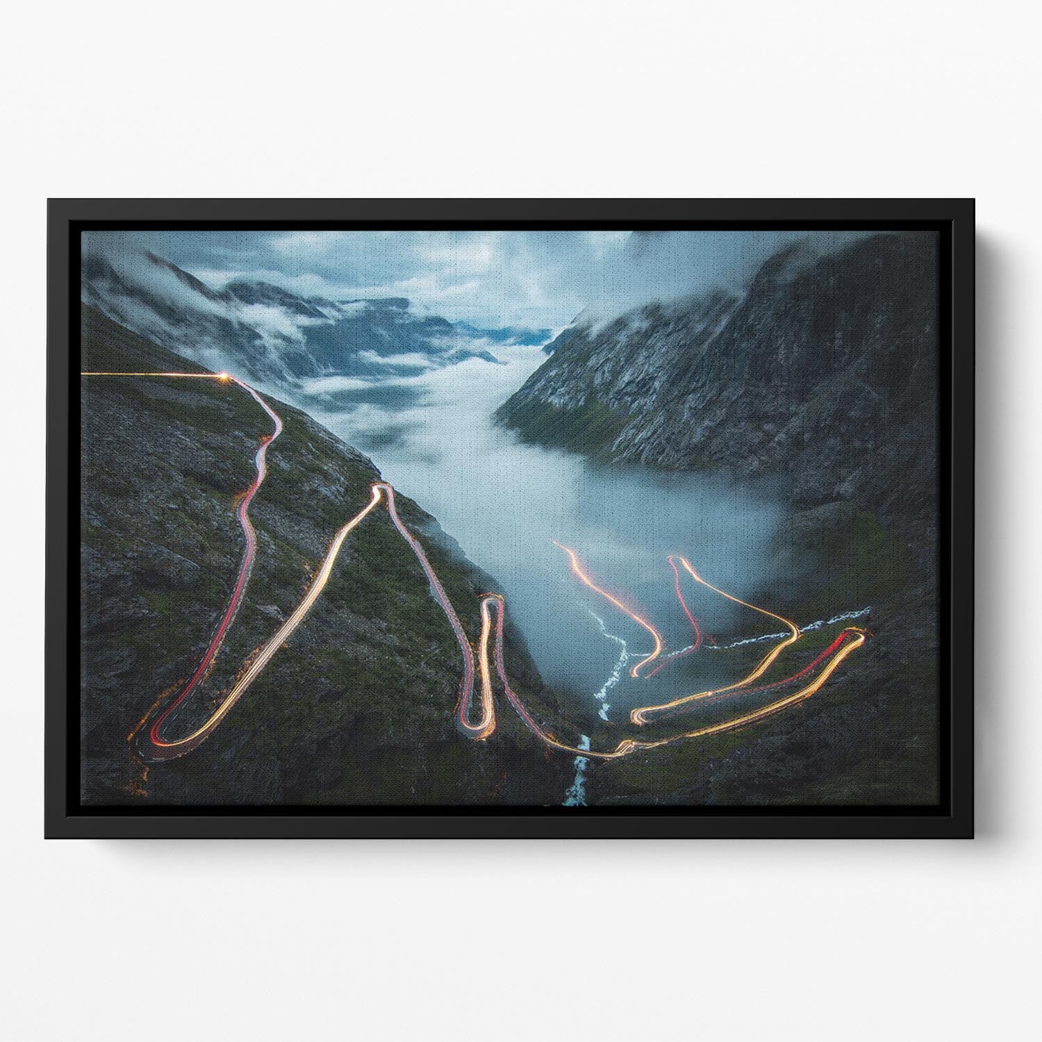 Trollstigen Floating Framed Canvas - Canvas Art Rocks - 2