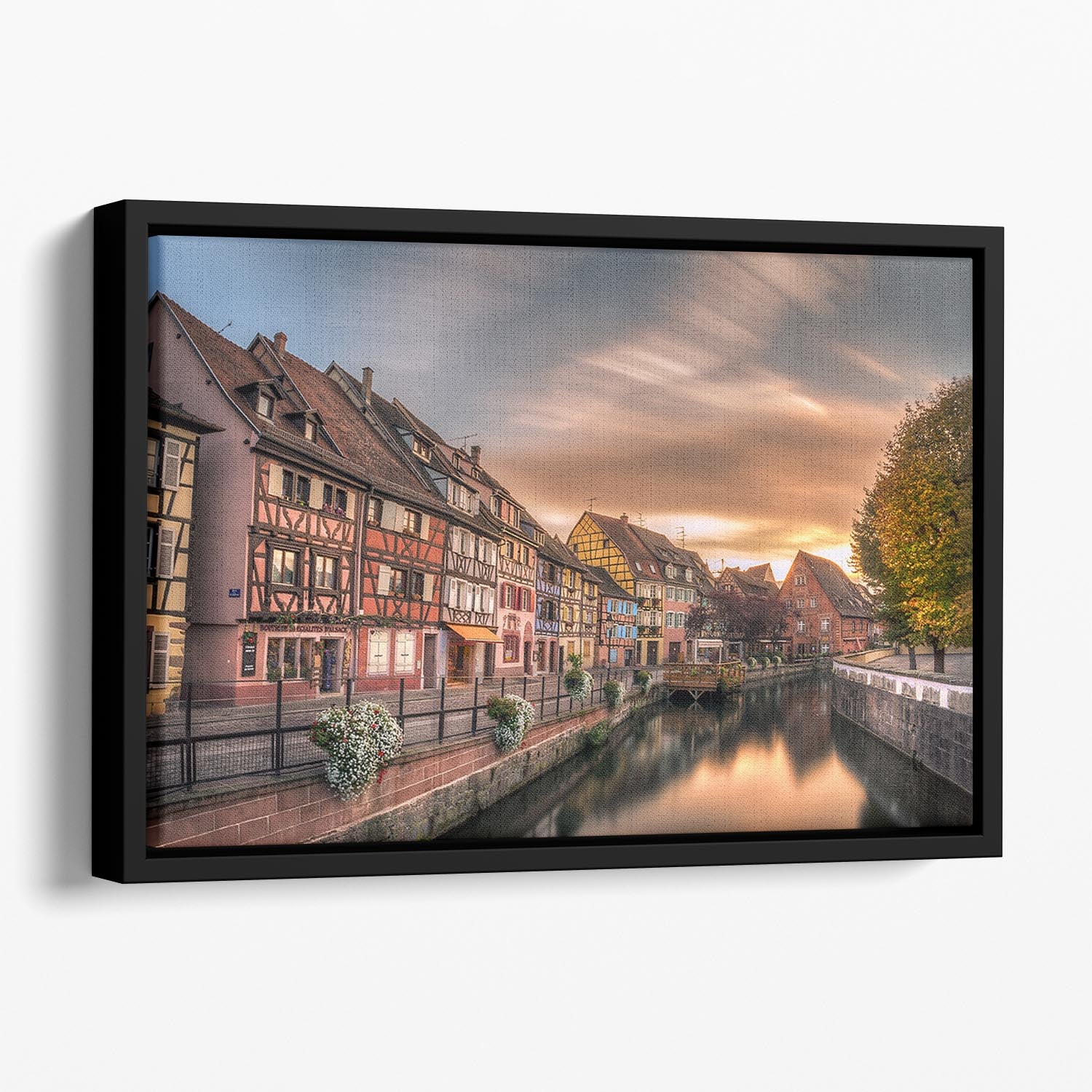 Fall In Colmar Floating Framed Canvas - Canvas Art Rocks - 1