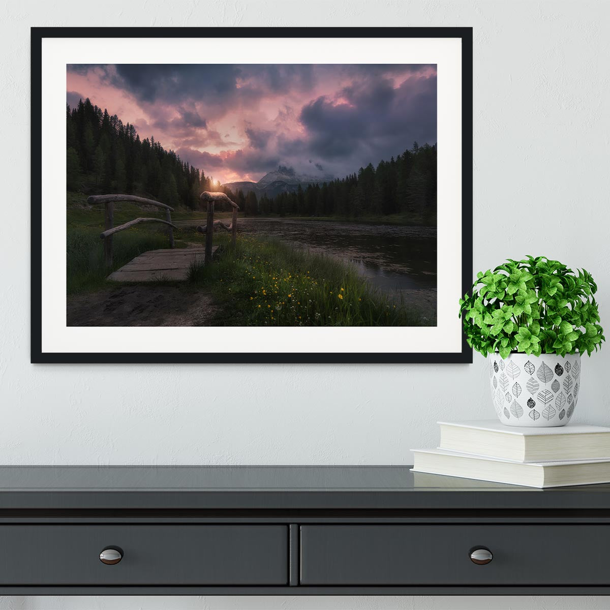 Bridge To The River Framed Print - Canvas Art Rocks - 1