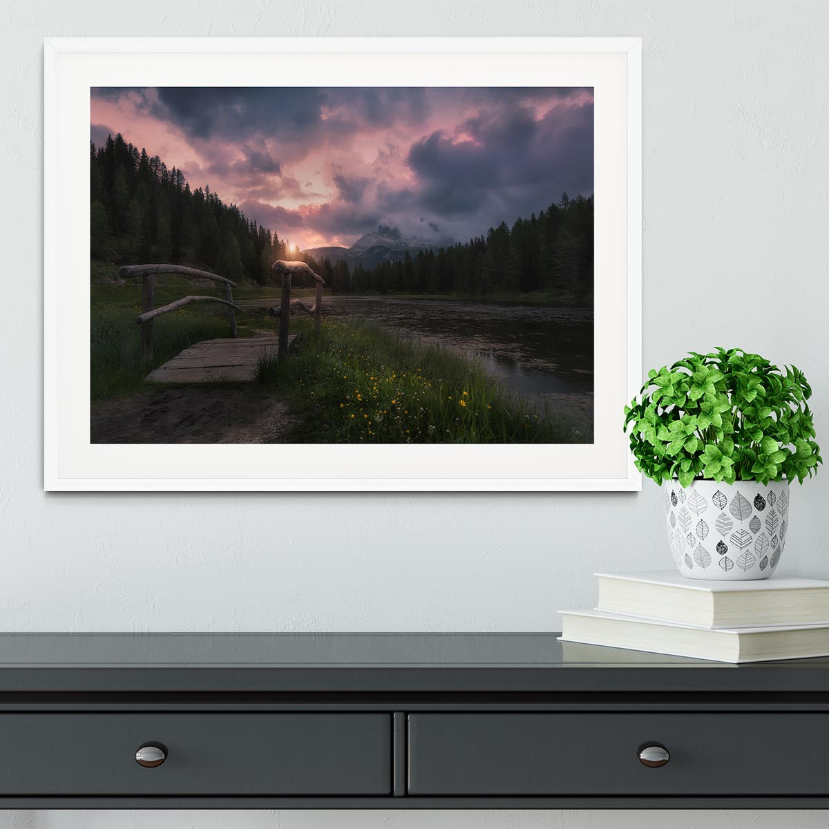 Bridge To The River Framed Print - Canvas Art Rocks - 5