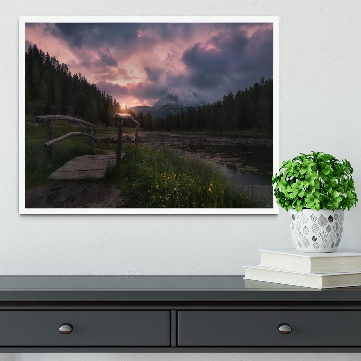 Bridge To The River Framed Print - Canvas Art Rocks -6