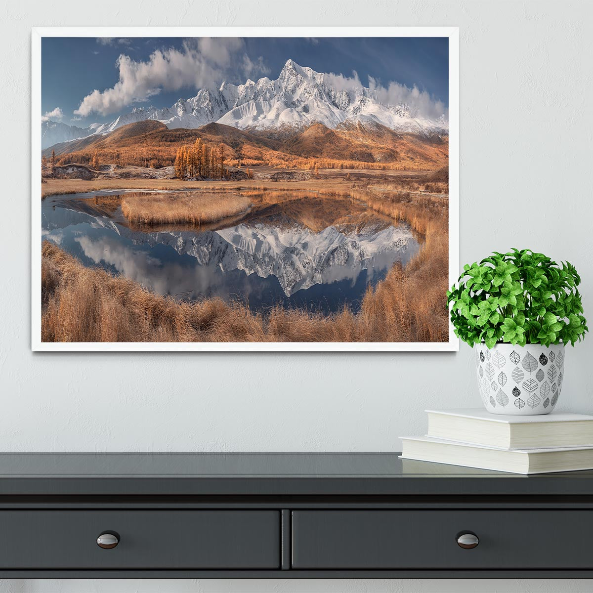 Mirror For Mountains 3 Framed Print - Canvas Art Rocks -6