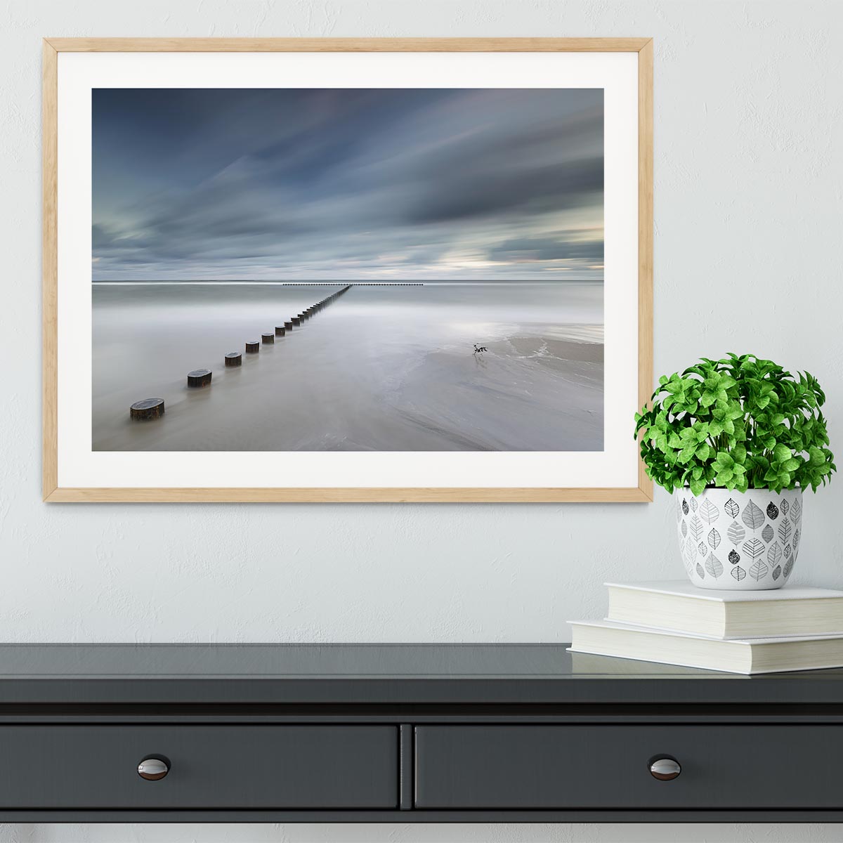 Beach And Sky Framed Print - Canvas Art Rocks - 3