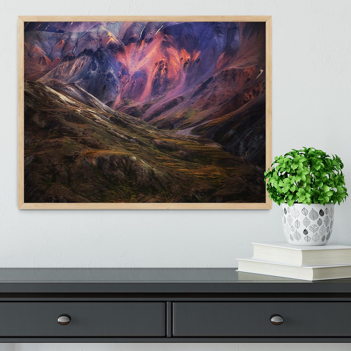 The Pink Mountain Framed Print - Canvas Art Rocks - 4