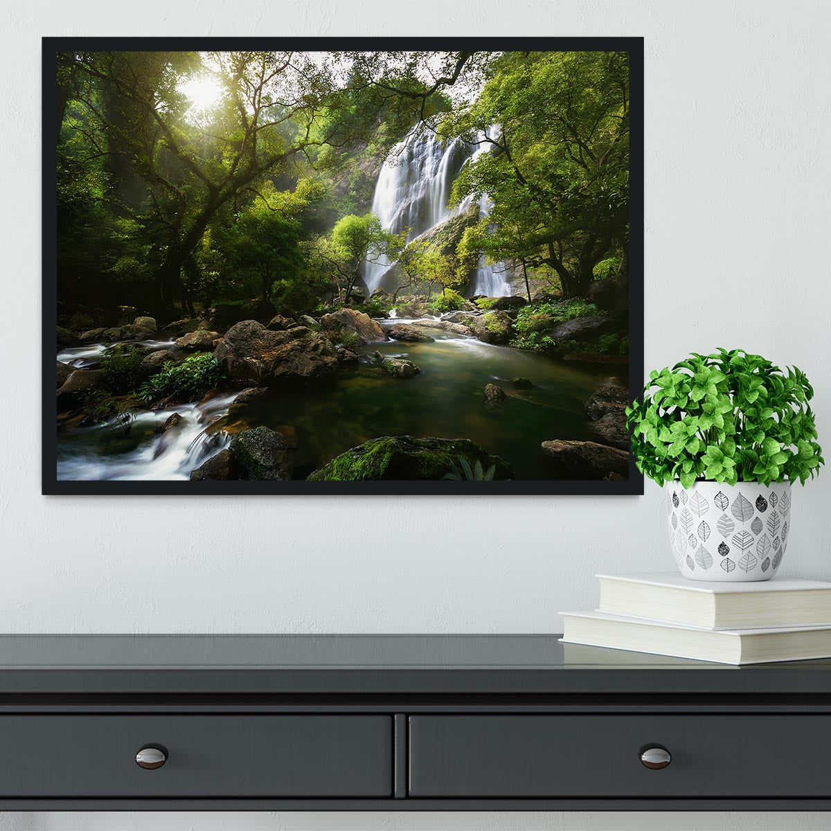 Mountain Stream Framed Print - Canvas Art Rocks - 2