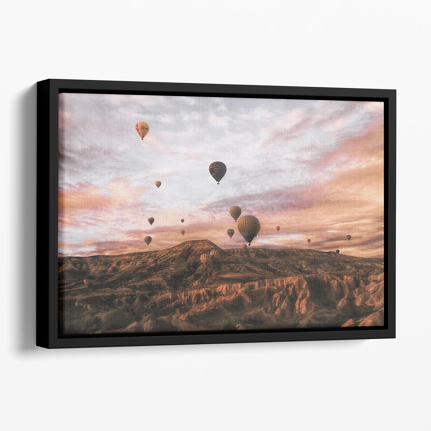 Cappodocia Hot Air Balloon Floating Framed Canvas - Canvas Art Rocks - 1