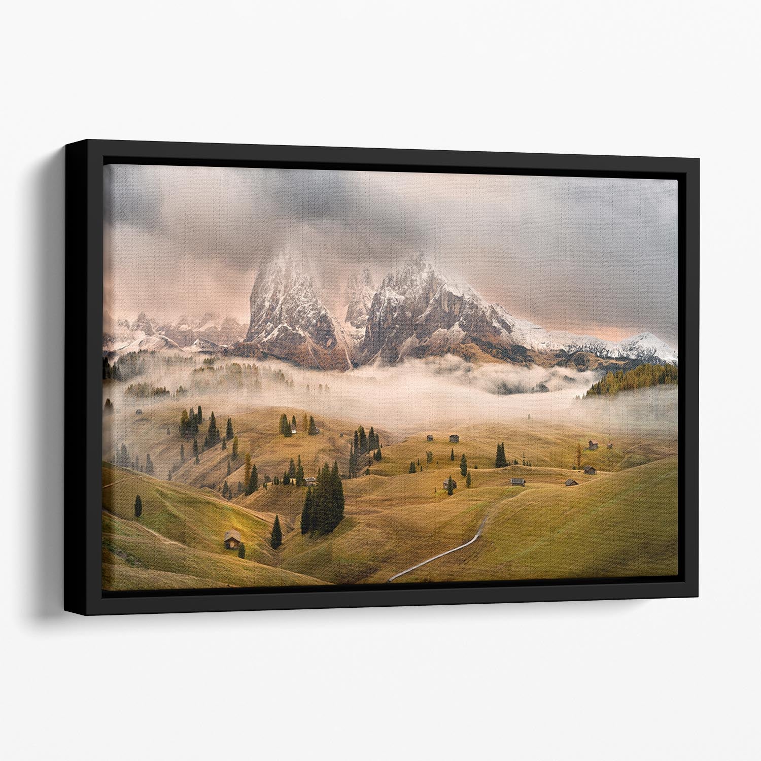 Dolomites Myths Floating Framed Canvas - Canvas Art Rocks - 1