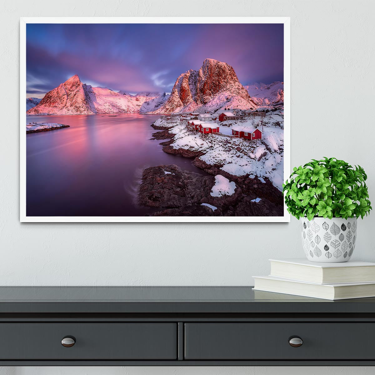 The Snowy Lofoten Framed Print - Canvas Art Rocks -6