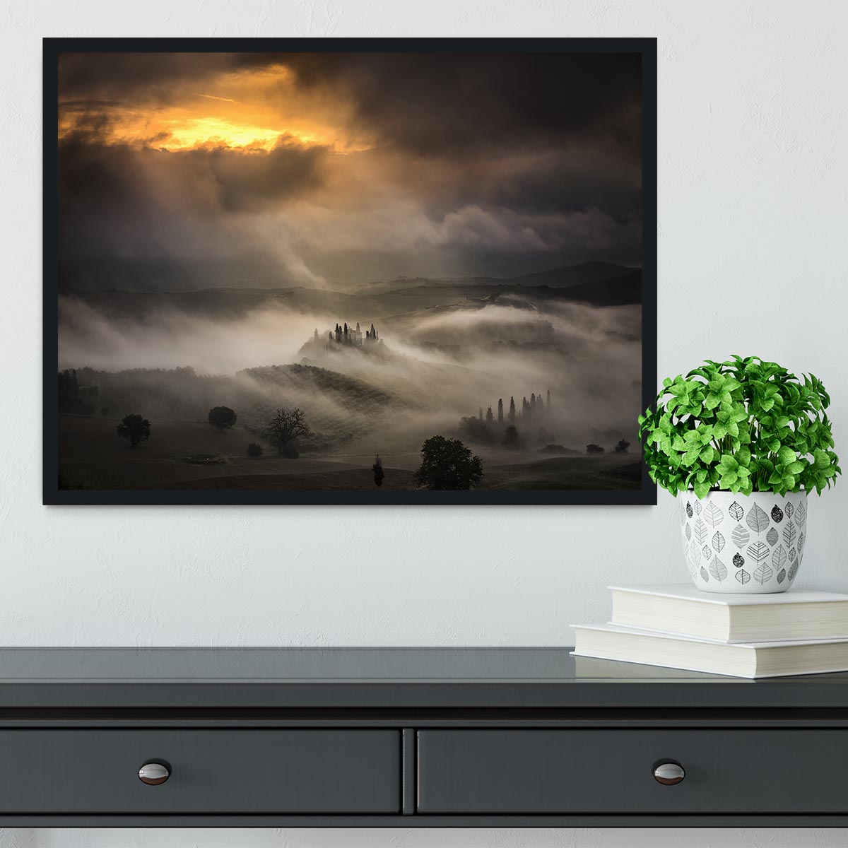 Waves Of Fog Framed Print - Canvas Art Rocks - 2