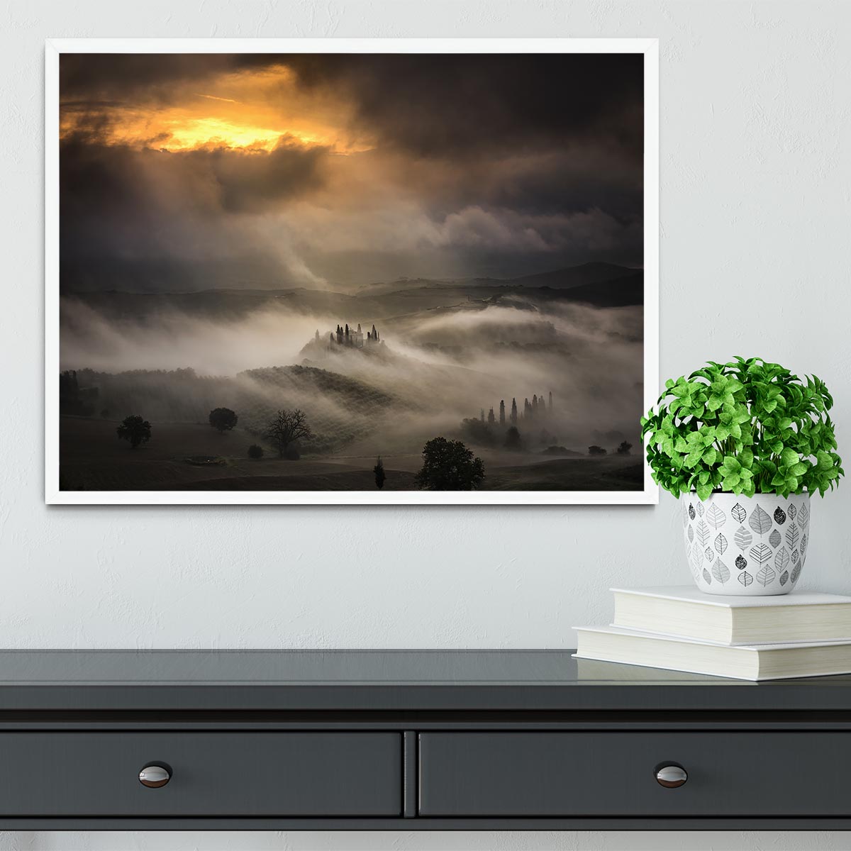 Waves Of Fog Framed Print - Canvas Art Rocks -6