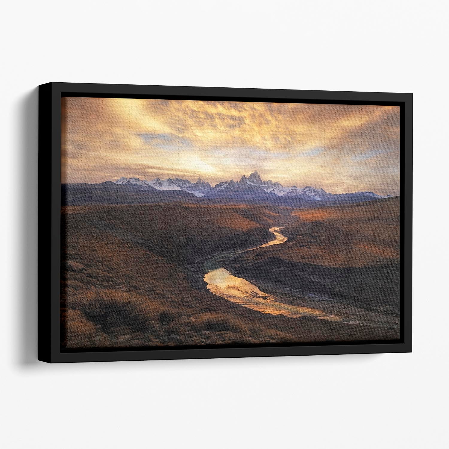 View From The Gorge Floating Framed Canvas - Canvas Art Rocks - 1