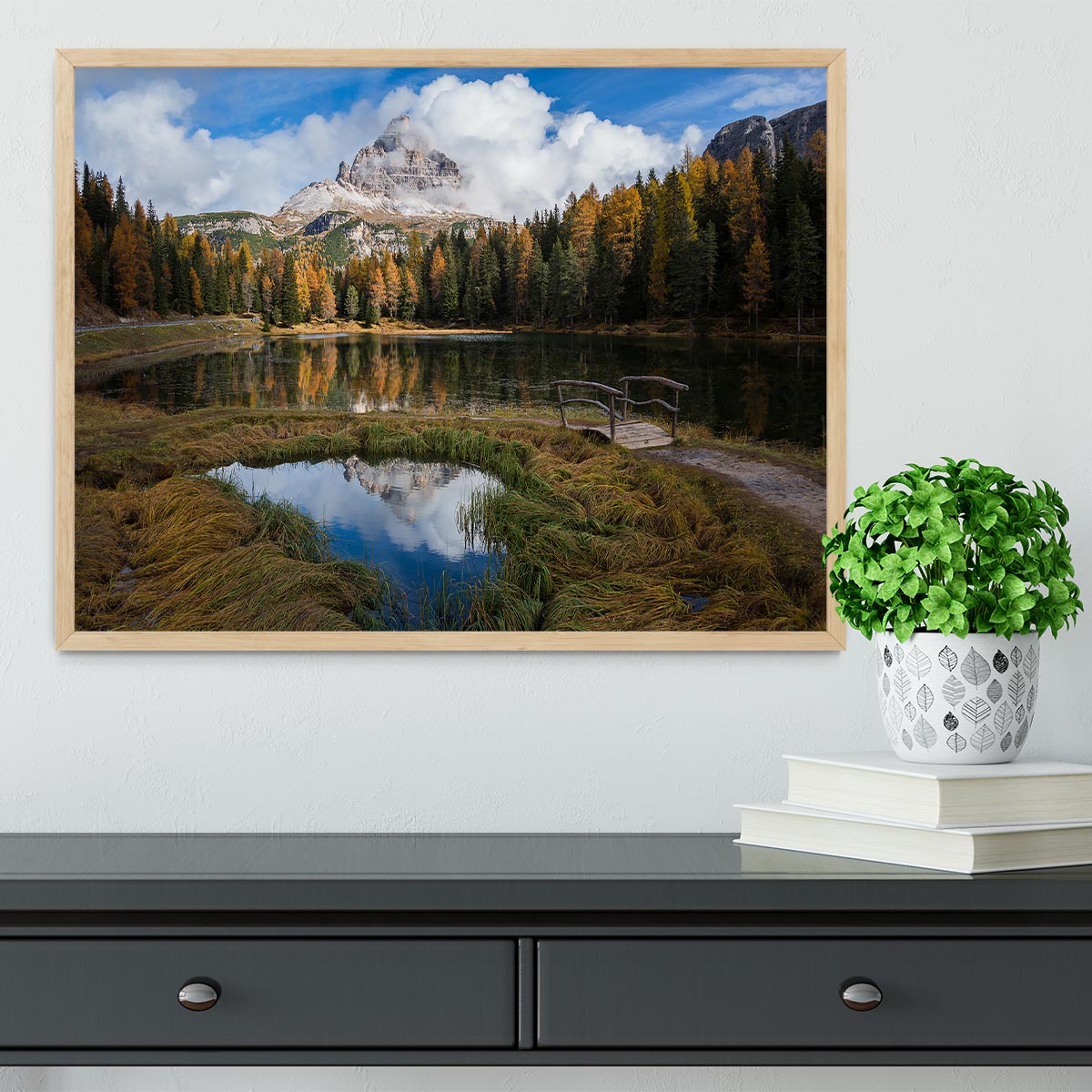 Lake Antorno Framed Print - Canvas Art Rocks - 4