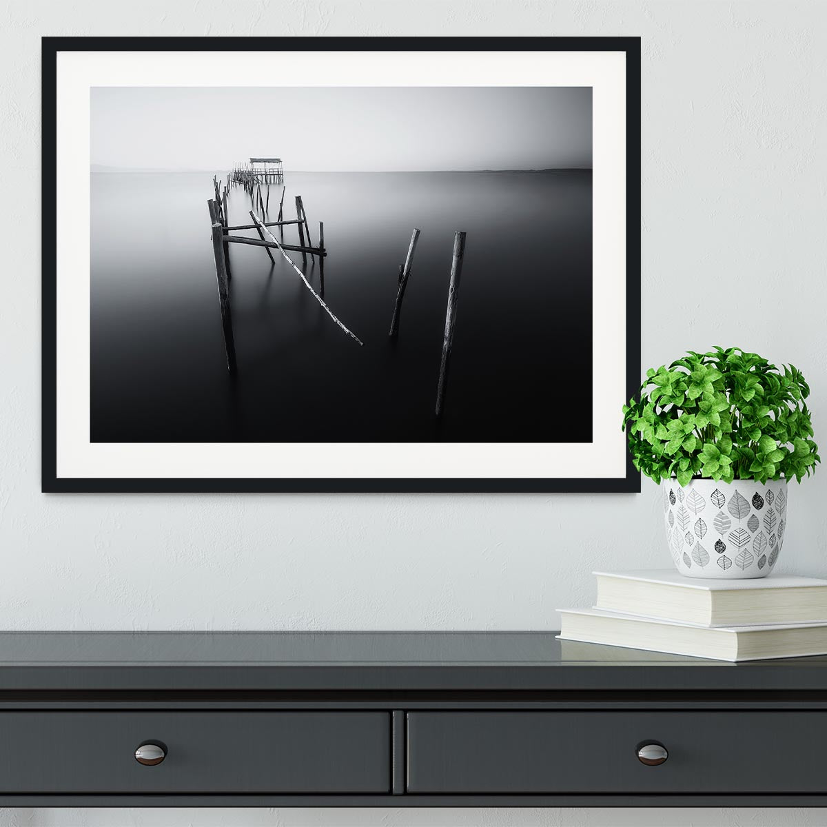 Carrasqueira In Black And White Framed Print - Canvas Art Rocks - 1