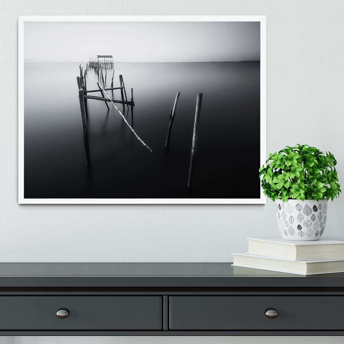 Carrasqueira In Black And White Framed Print - Canvas Art Rocks -6