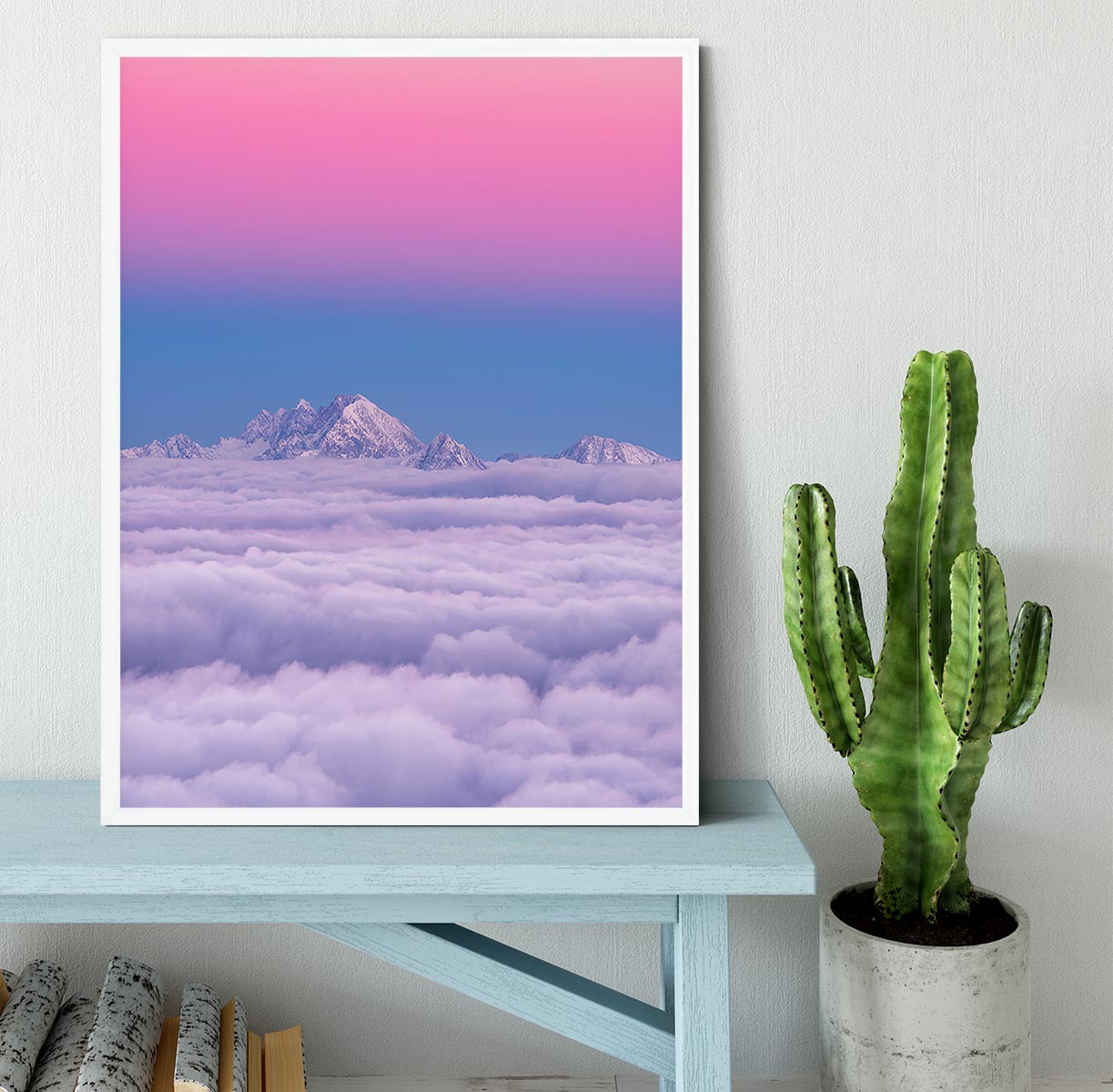 Pink In The Sky Framed Print - Canvas Art Rocks -6