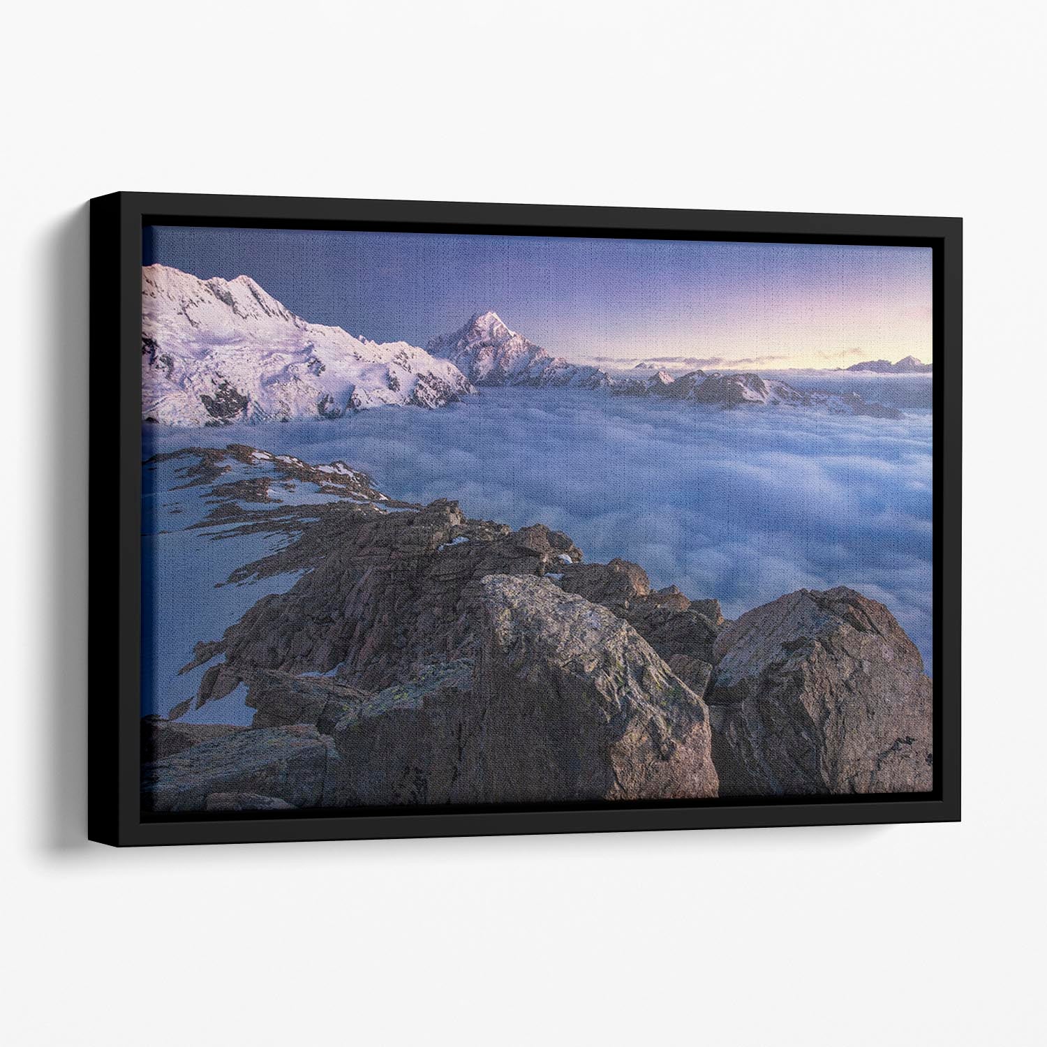 Above The Clouds Floating Framed Canvas - Canvas Art Rocks - 1