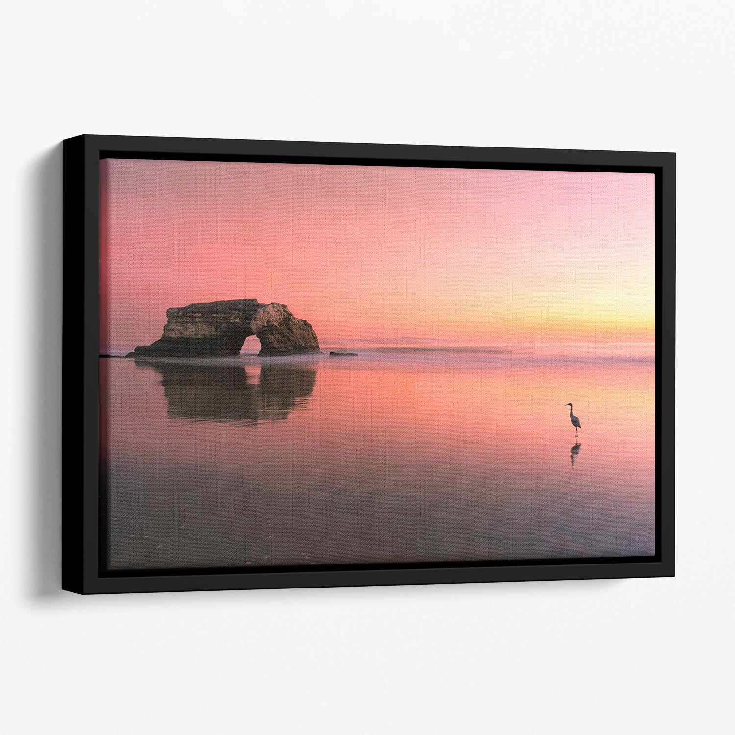 Sunset At The Natural Bridge-2 Floating Framed Canvas - Canvas Art Rocks - 1