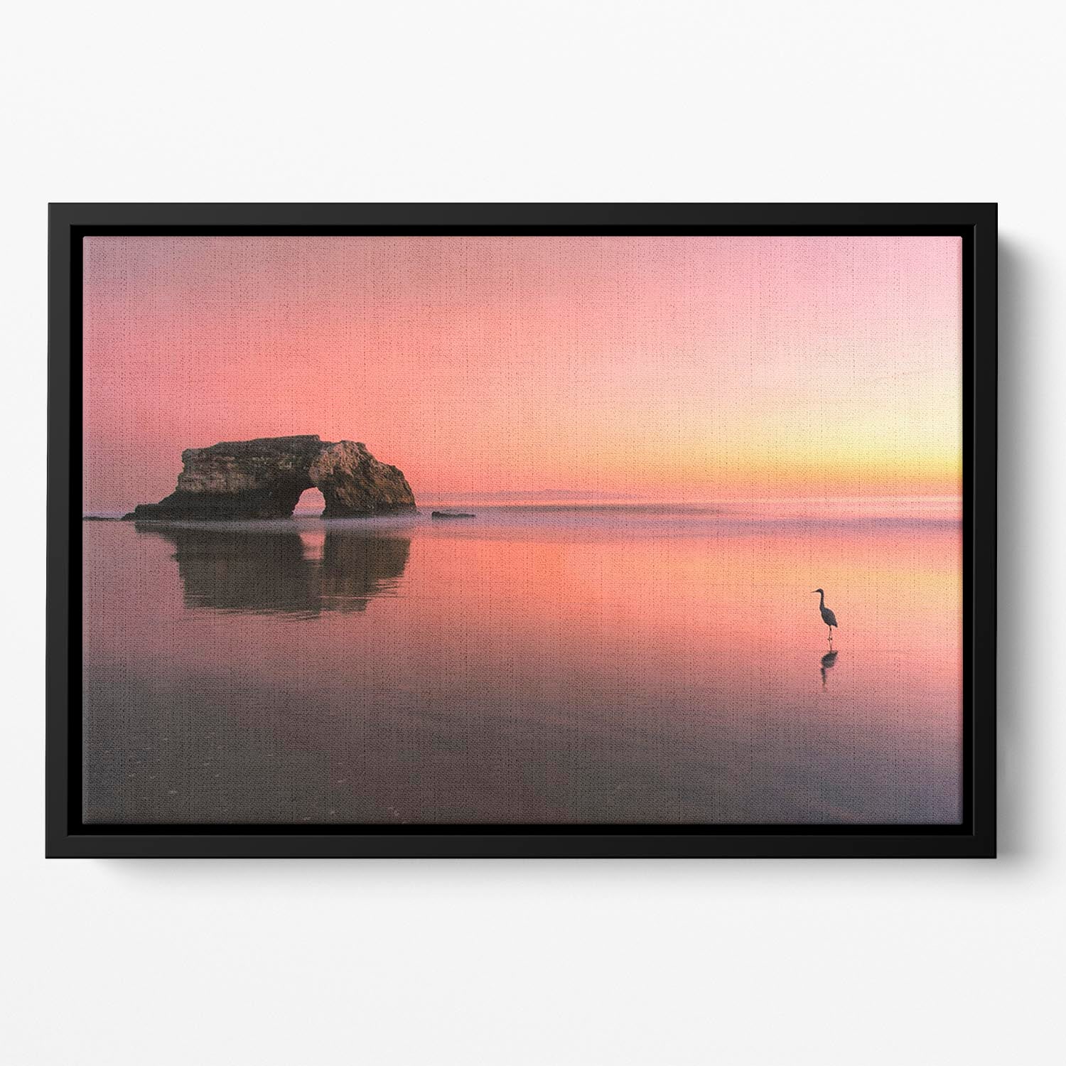 Sunset At The Natural Bridge-2 Floating Framed Canvas - Canvas Art Rocks - 2