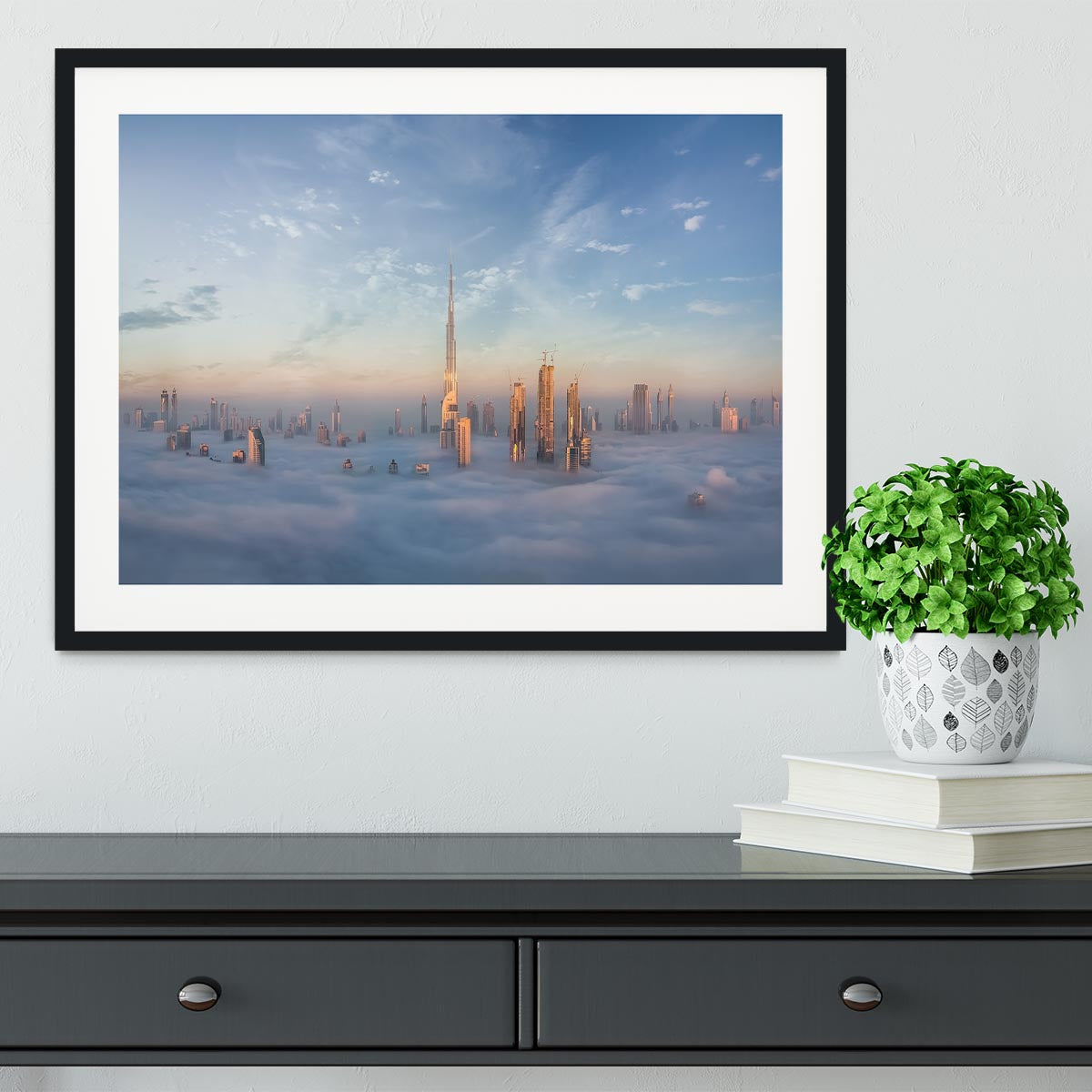 Sinking In Fog Framed Print - Canvas Art Rocks - 1