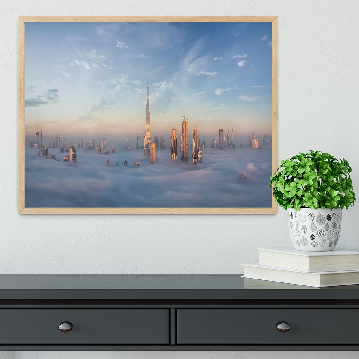 Sinking In Fog Framed Print - Canvas Art Rocks - 4