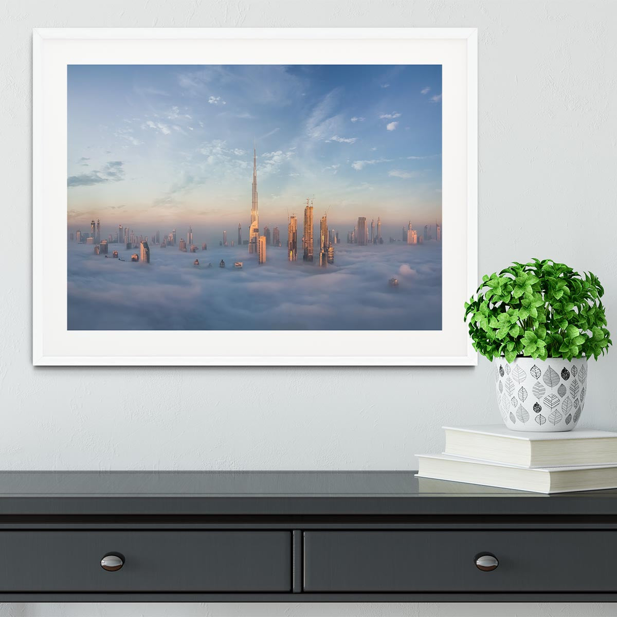 Sinking In Fog Framed Print - Canvas Art Rocks - 5