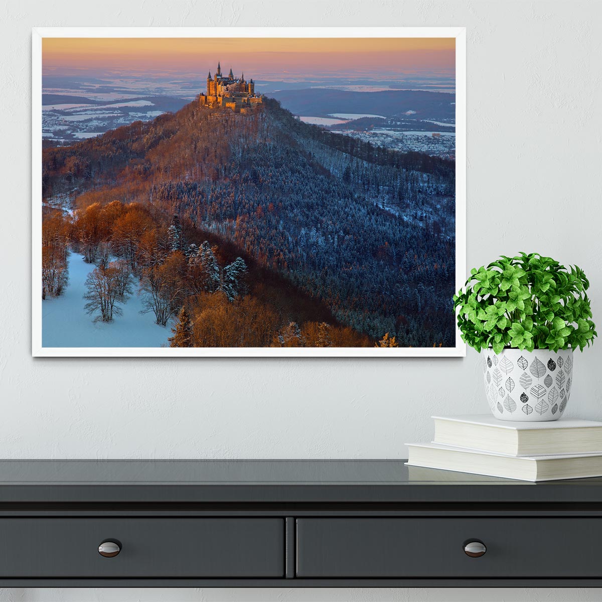 Hohenzollern In Winter Mood Framed Print - Canvas Art Rocks -6