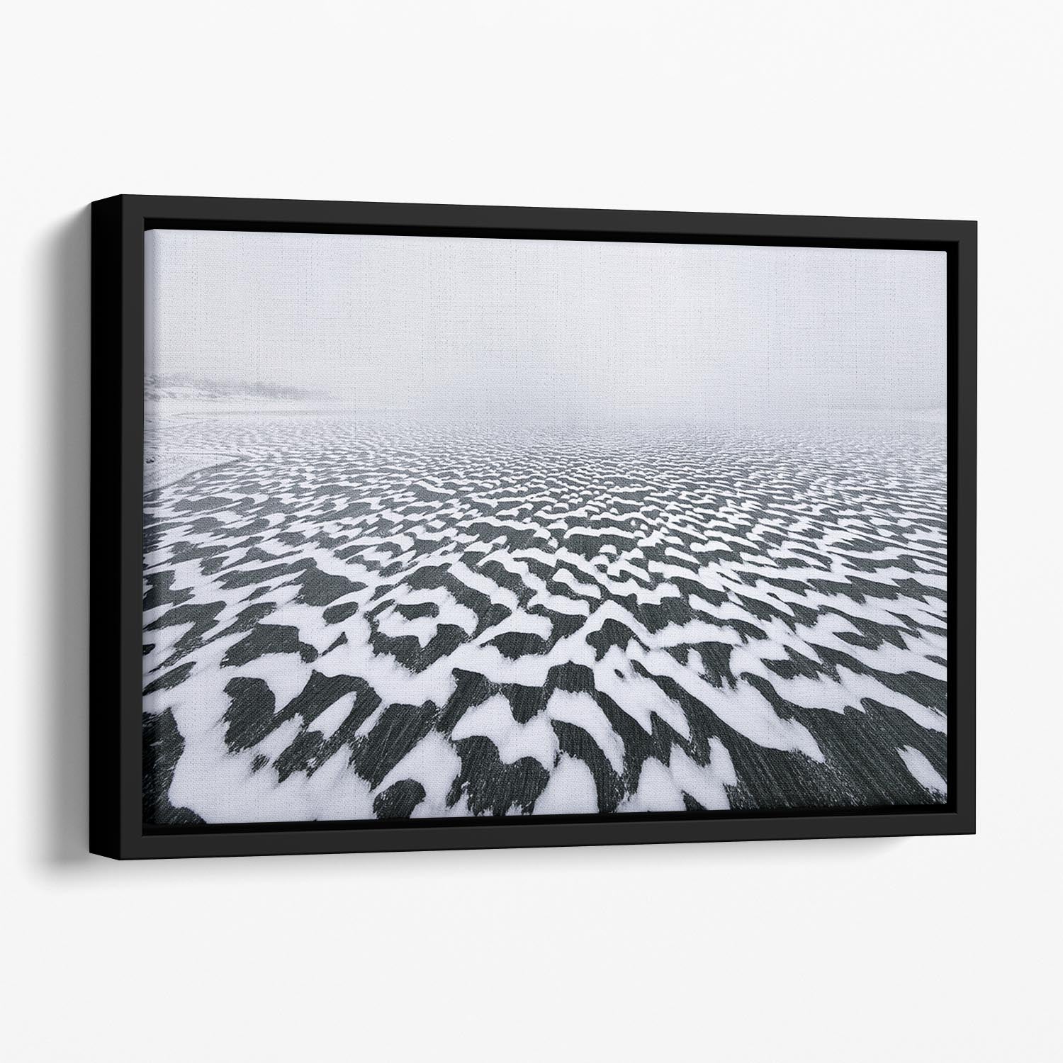 Camouflage Lake Floating Framed Canvas - Canvas Art Rocks - 1