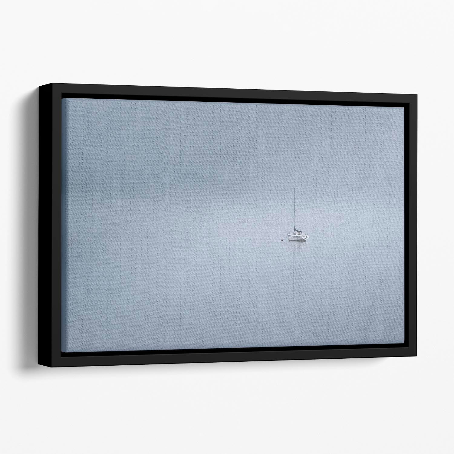 The Lonesome Boatman Floating Framed Canvas - Canvas Art Rocks - 1