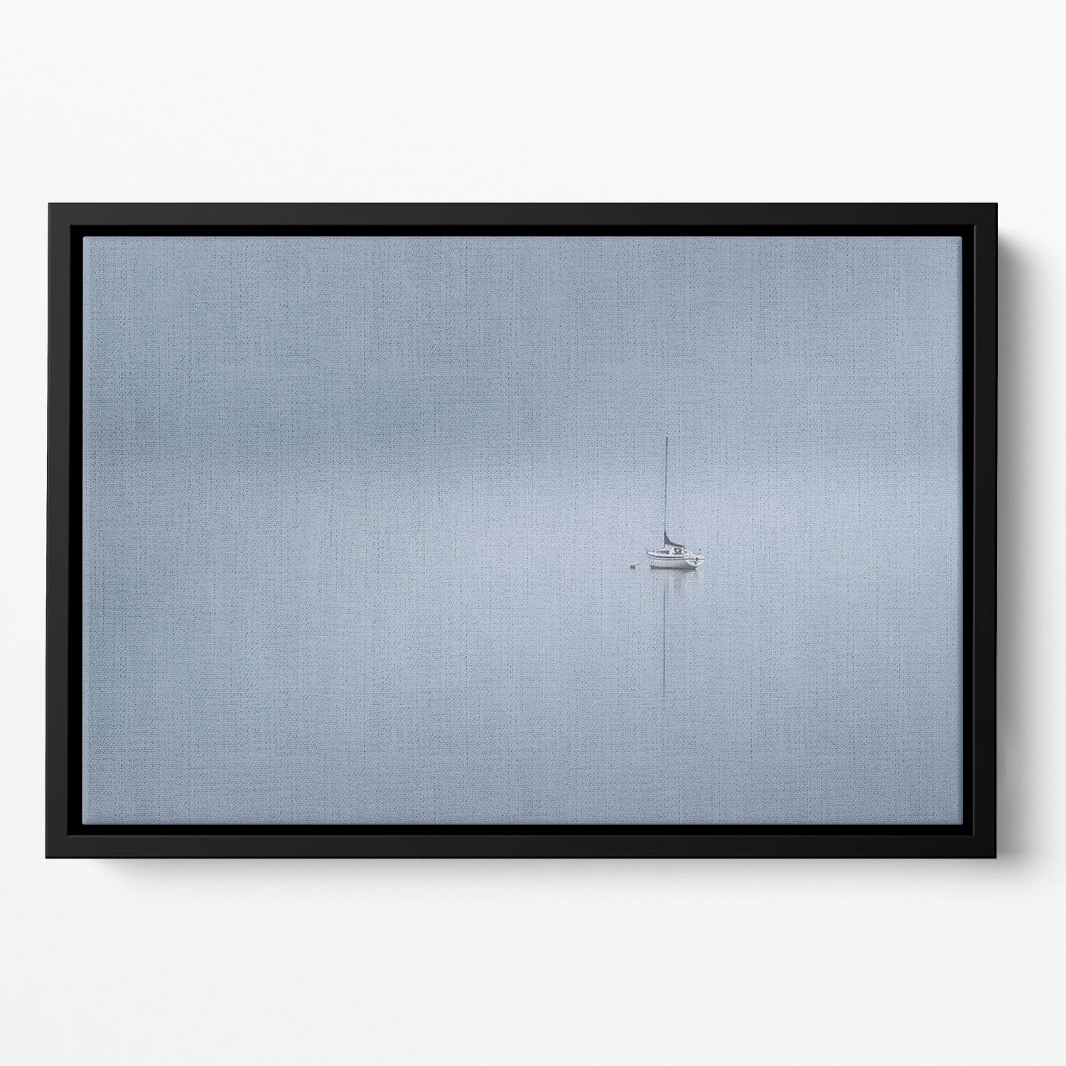 The Lonesome Boatman Floating Framed Canvas - Canvas Art Rocks - 2