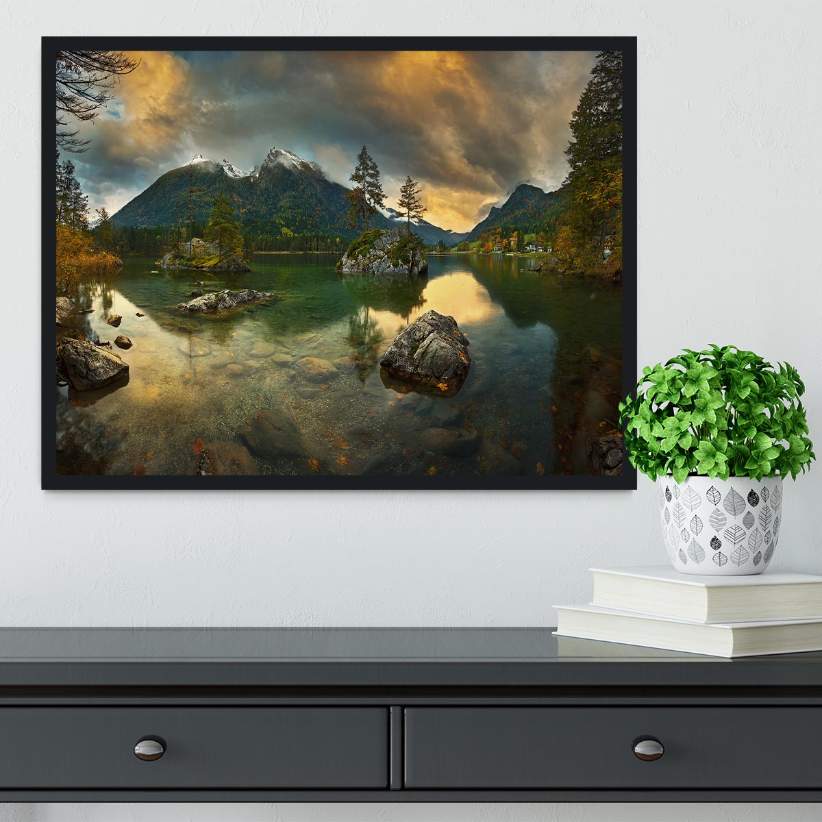 Hintersee Framed Print - Canvas Art Rocks - 2