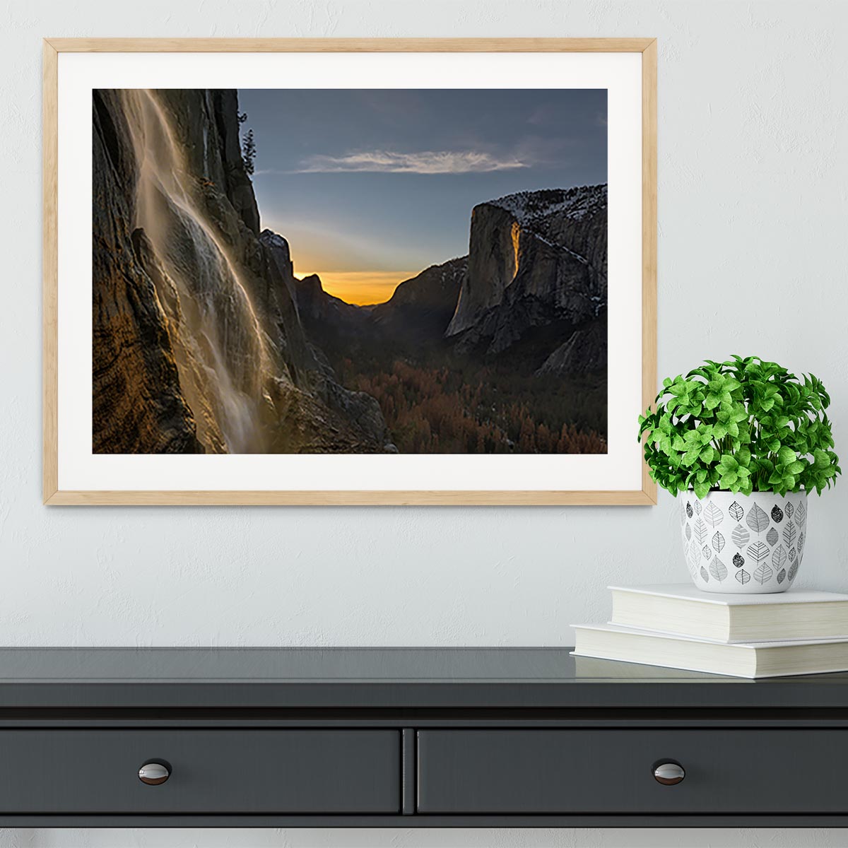 Yosemite Firefall Framed Print - Canvas Art Rocks - 3