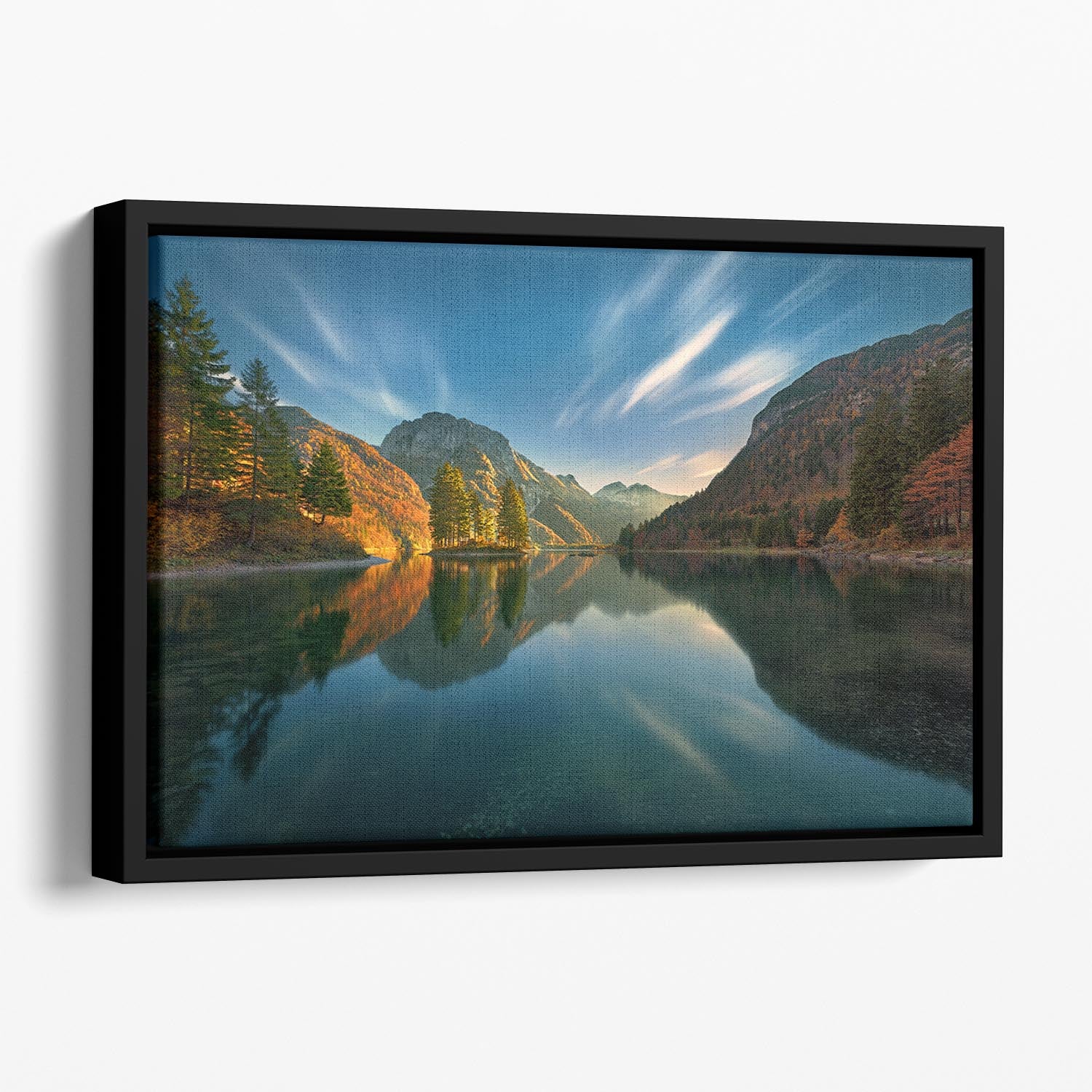 Magic Lake Floating Framed Canvas - Canvas Art Rocks - 1