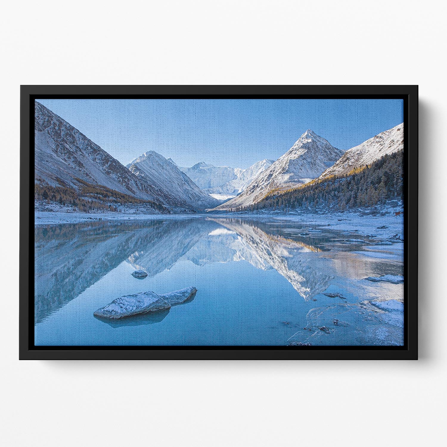 Akkem Lake Floating Framed Canvas - Canvas Art Rocks - 2